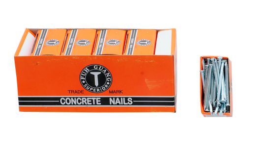 Fuh Guang Superior Trade Mark Concrete Nails – Durable Light Gray Steel Nails in Vibrant Red Packaging –   for Construction Projects