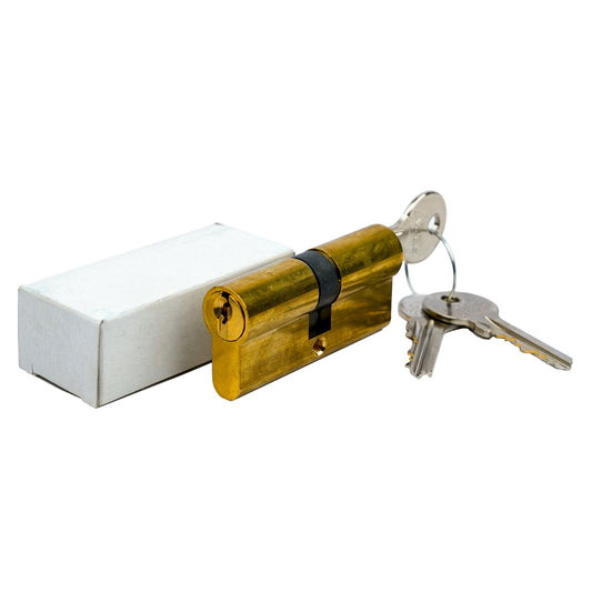 Brass Cylinder Lock with Keys –  , Secure  Design, Includes 3 Keys & Box