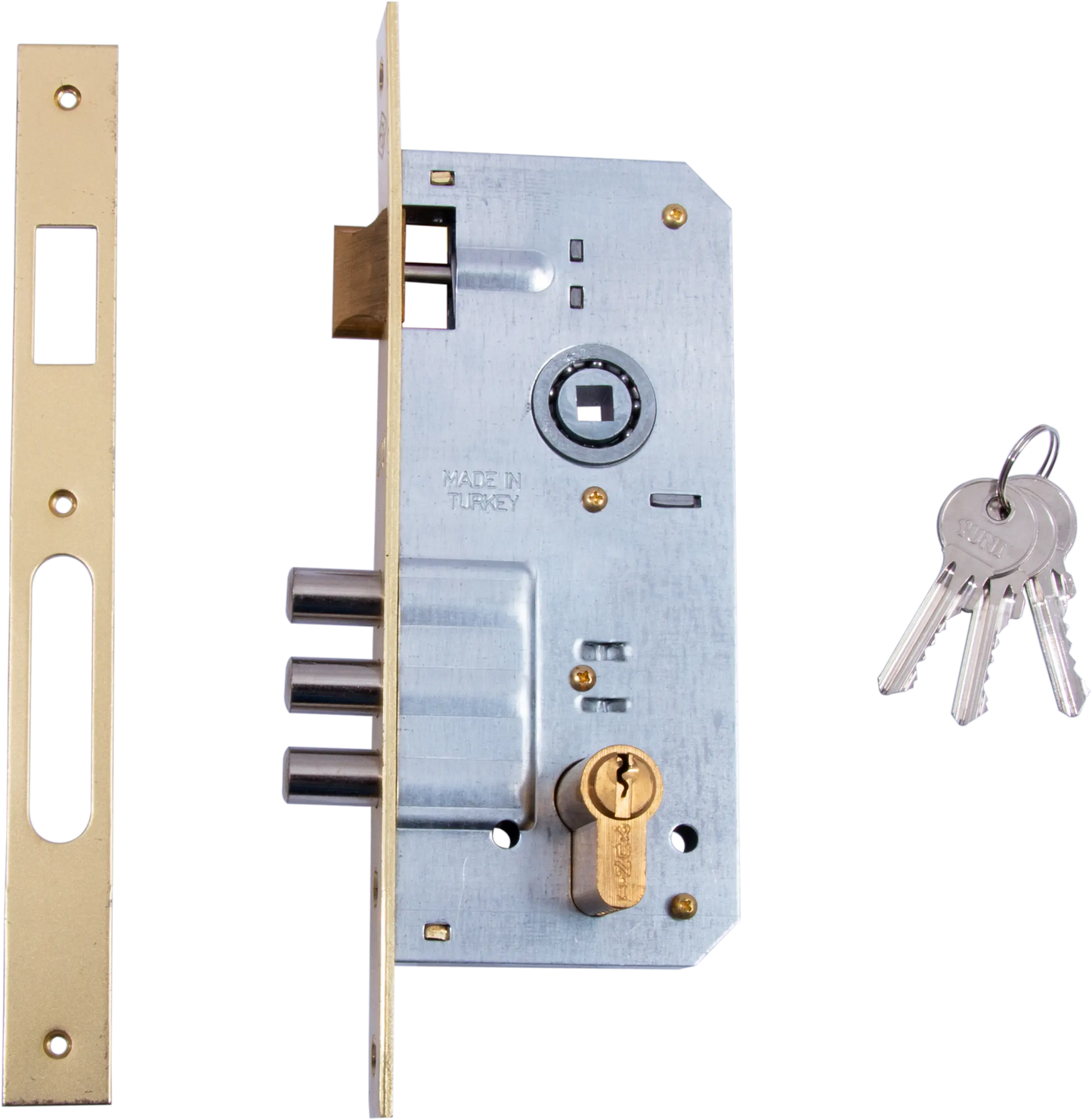 DOOR LOCK YUNI 3MR 45MM BRASS قفل باب يوني 3MR 45 ملم نحاس