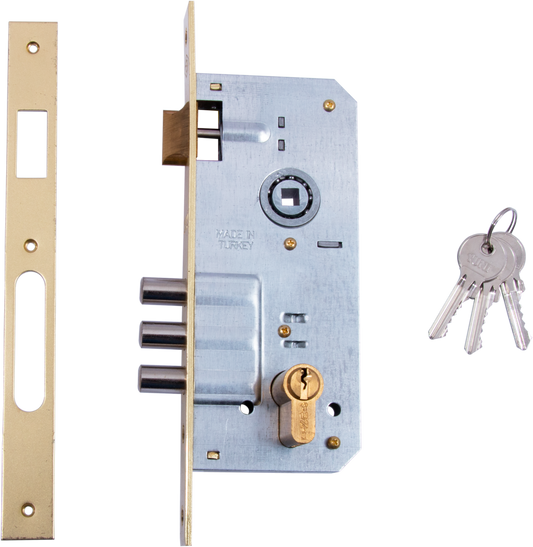 DOOR LOCK YUNI 3MR 45MM BRASS قفل باب يوني 3MR 45 ملم نحاس