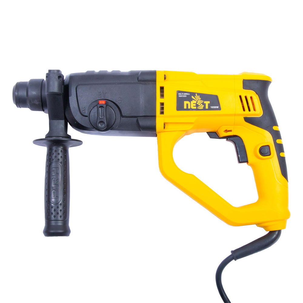 Nest 1050W Rotary Hammer Drill – Heavy-Duty Power Tool with Ergonomic Side Handle, Selector Switch, and Durable Corded Design