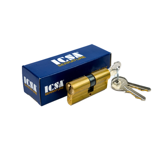 ICSA Brass Cylinder Lock with Keys – High-Security Brass Finish Lock with Durable Keys, Secure and Reliable  Lock System