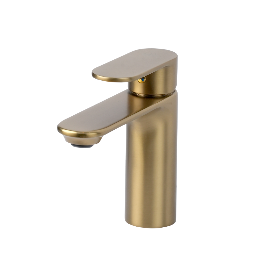 Brass Finish Basin Mixer Faucet, Elegant Design For Modern Bathrooms, Enhancing Functionality And Style. Ideal For Any Decor.