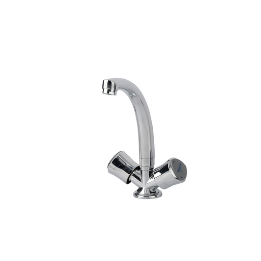 ROMINO Chrome Plated Bath Mixer – Two-Handle Faucet for Kitchen & Bathroom Sinks