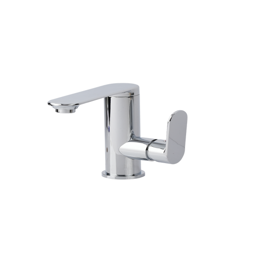 Modern Chrome Single-handle Basin Mixer Faucet – Sleek Curved Spout & Polished Finish