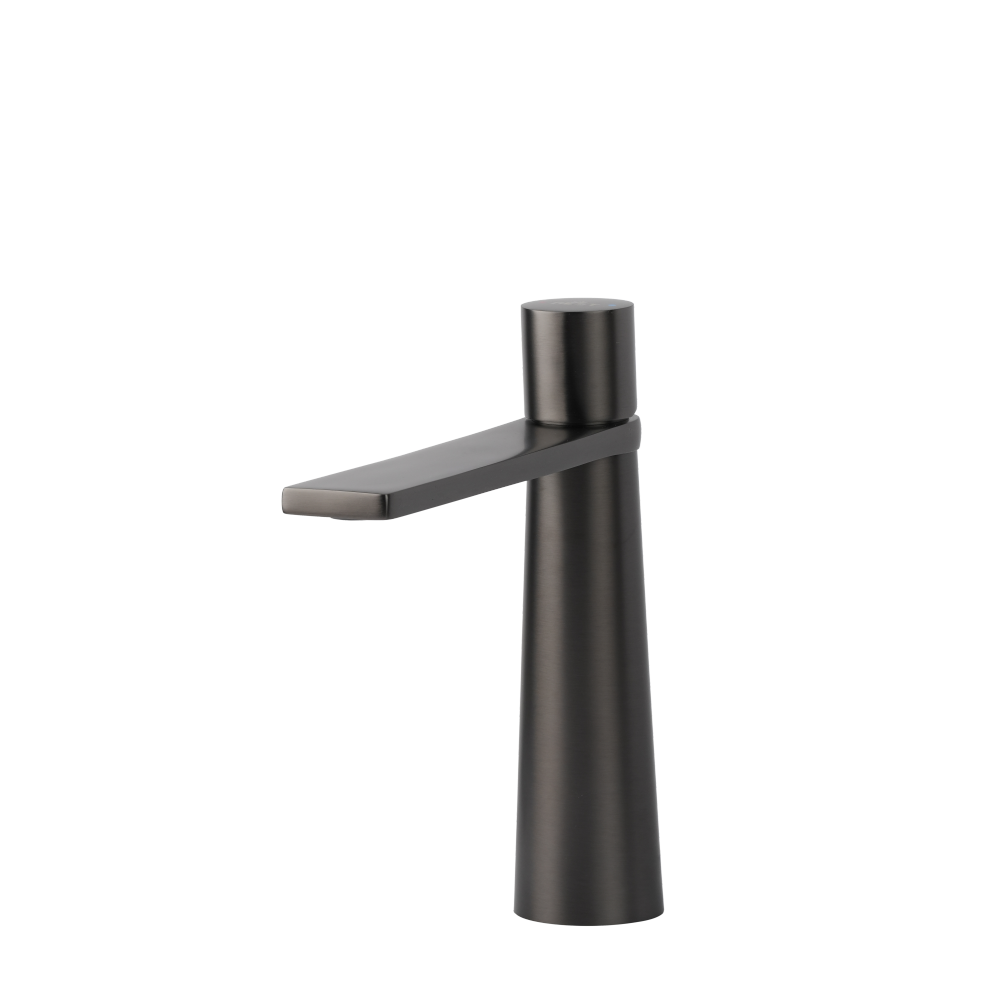 Modern Matte Black Tall Faucet with Rectangular Spout – Sleek Tapered Design BASIN MIXER